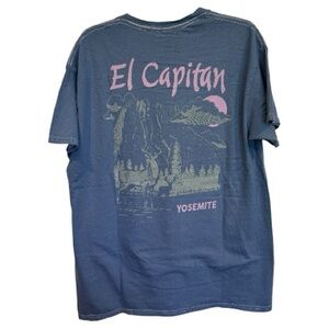 Yosemite El Capitan Graphic Short Sleeve Tee Blue NWOT Medium